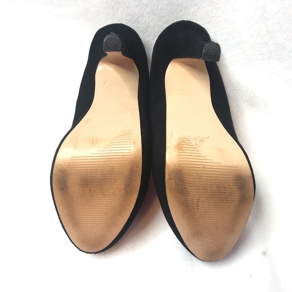 Classic Black Suede Pump Platform Heels “Traisie” - Picture 7 of 8